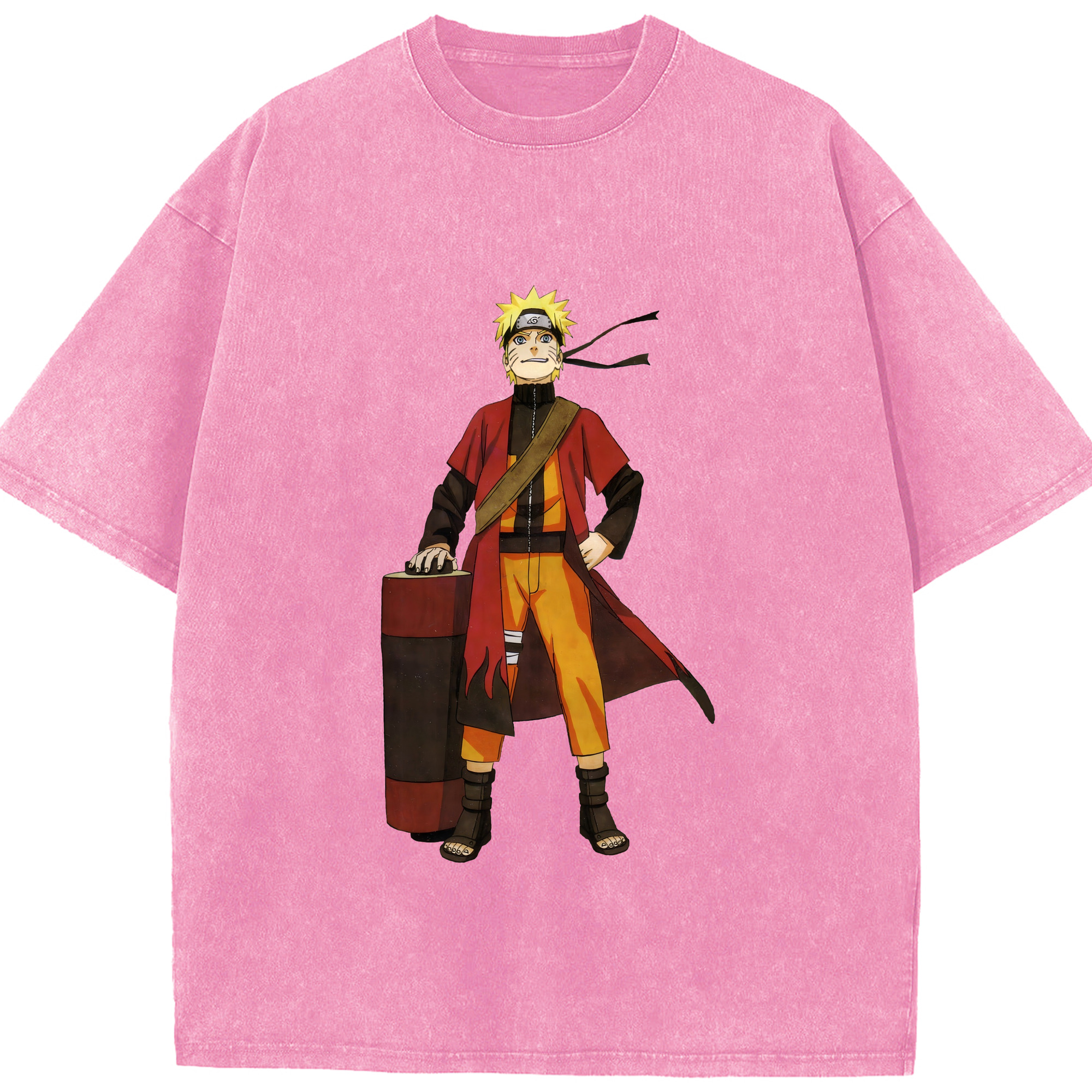 （画像用） NARUTO -ナルト- うずまき ナルト Uzumaki Naruto 綿100% ヴィンテージ風 半袖Tシャツ（フロントプリント）